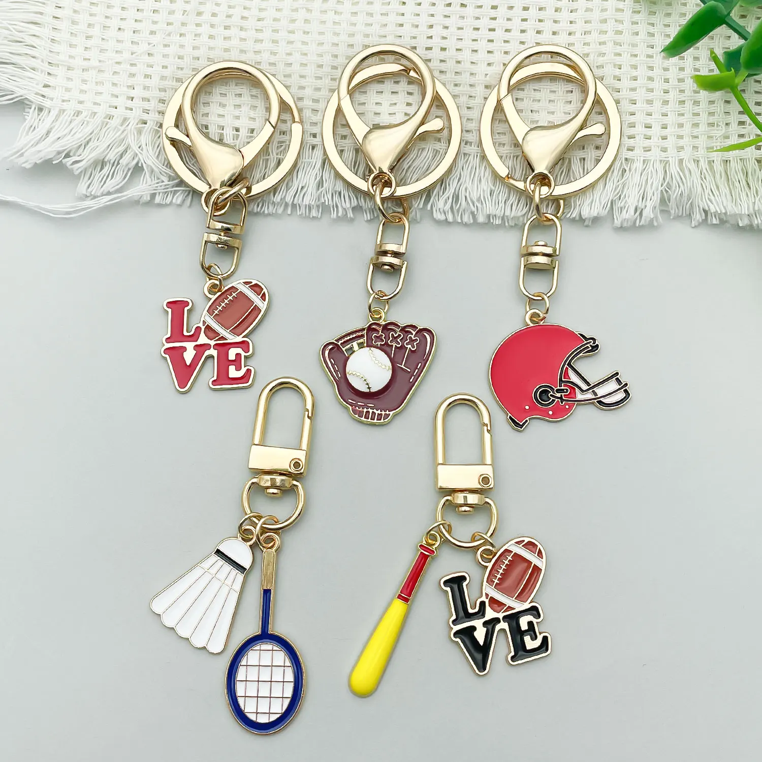 야구 테마 DIY 키체인 세트 이미지