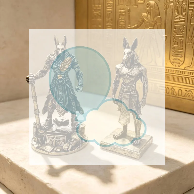 Mini Vintage Bronze Mythological Anubis Figurines Intricate Details Antique Finish For Home Decor Collection Display