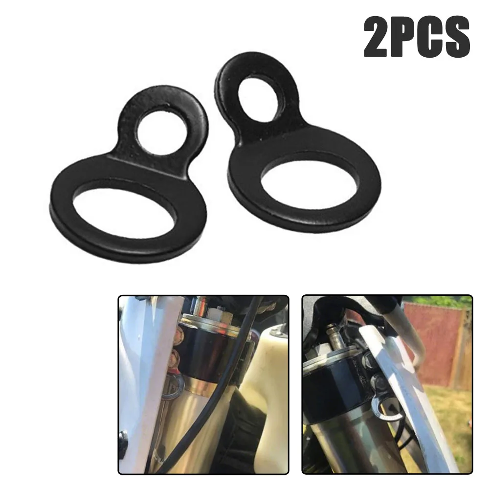 2x Motorcycle Stainless Steel Tie Down Strap Rings Universal Multi-Purpose Strapping Hooks For Dirt Bike ATV UTV Trailers Trucks