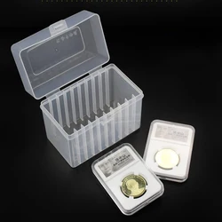 Transparent Plastic 10 Coins Holder Storage Slab Boxes PCCB Coin Display Capsule Collection NGC PCCG Coins High-Quality