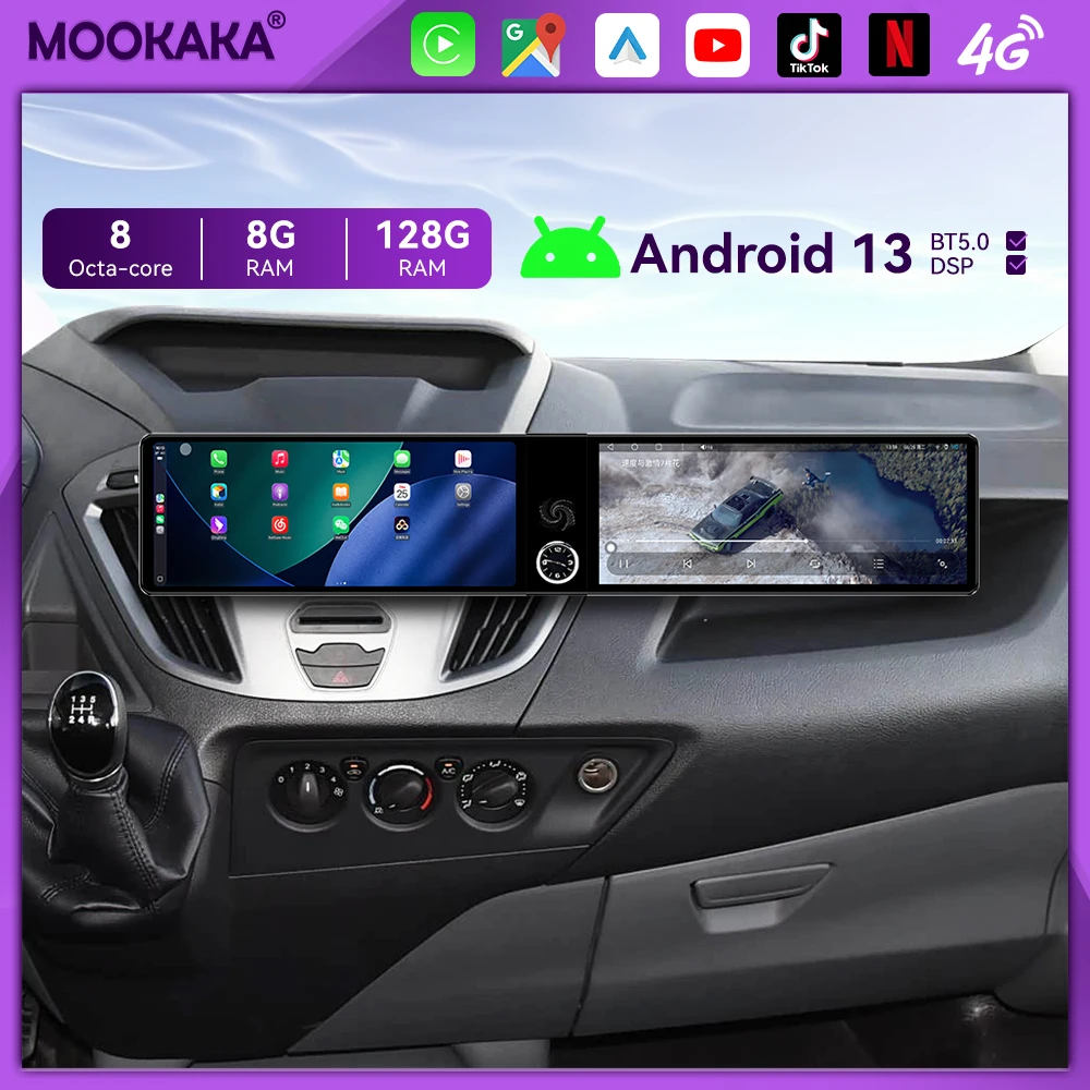 Qualcomm Android Radio For Ford Transit Custom 2012-2017 Screen GPS Multimedia Navigation Stereo Receiver player IPS Head Unit
