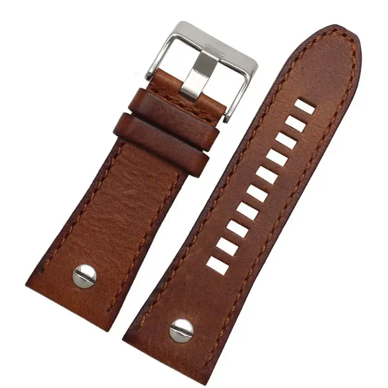 

PCAVO Watchband 28mm Genuine leather bracelet diesel watch strap wristwatches band for DZ7193 DZ7214 DZ7311 DZ7312 DZ7313 watch