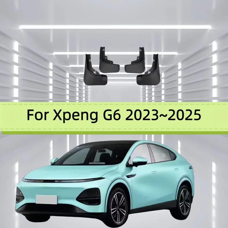 For Xpeng G6 2023~2025 Car Front Rear Wheel Mudguard Waterproof Splash Guards Fender Soft Mud Flap External Decorate Accessories