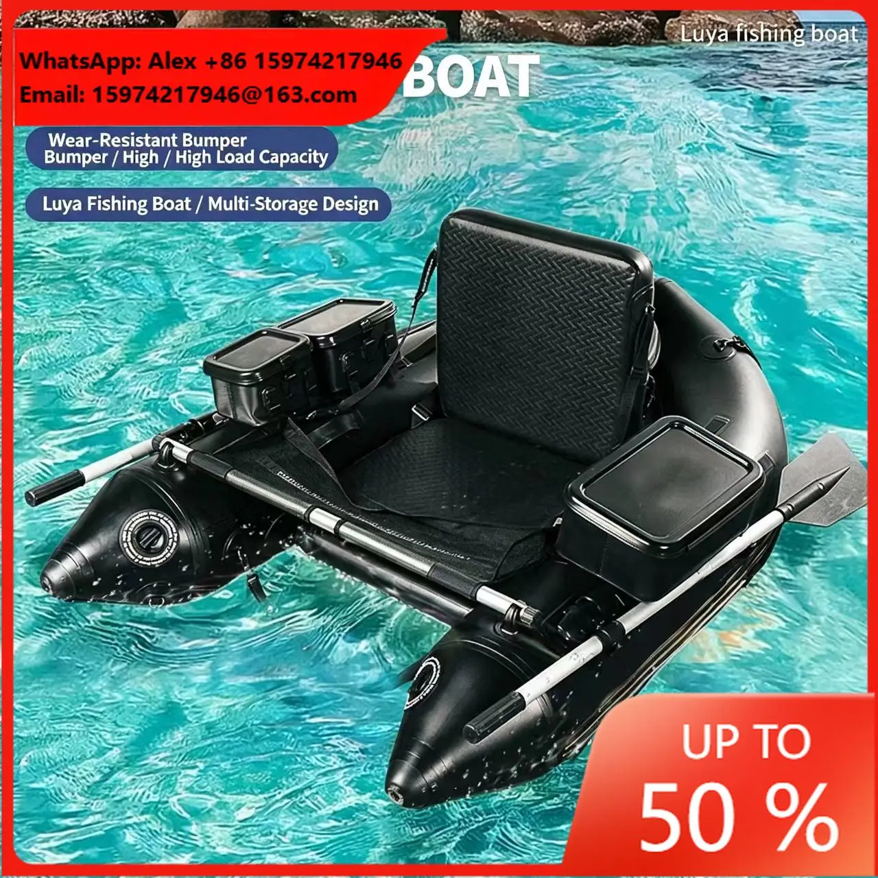 High Quality Customized 170cm PVC Inflatable Belly Boat With Seat For Outdoor Fishing Drifting & Rowing Activities