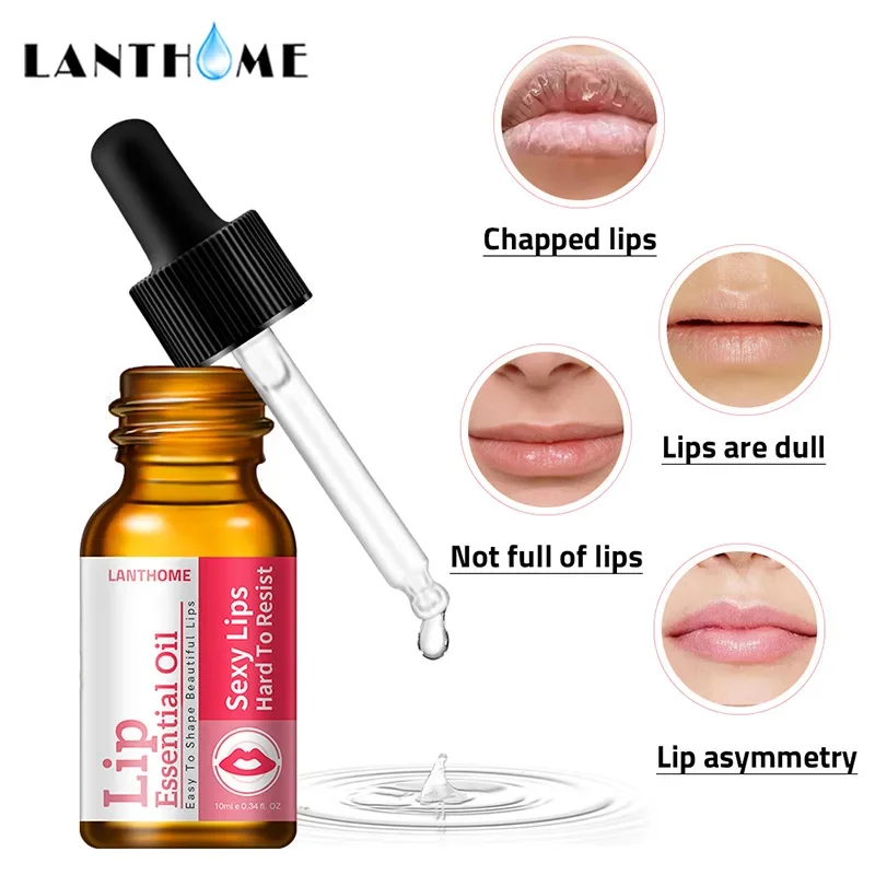 Lip Plump Serum Erhöhen Sie die Lippenelastizität Reduzieren Sie feine Linien Sofortige voluminöse ätherische Ölreparatur Nähren Sie die sexy Schönheits-Lippenpflege