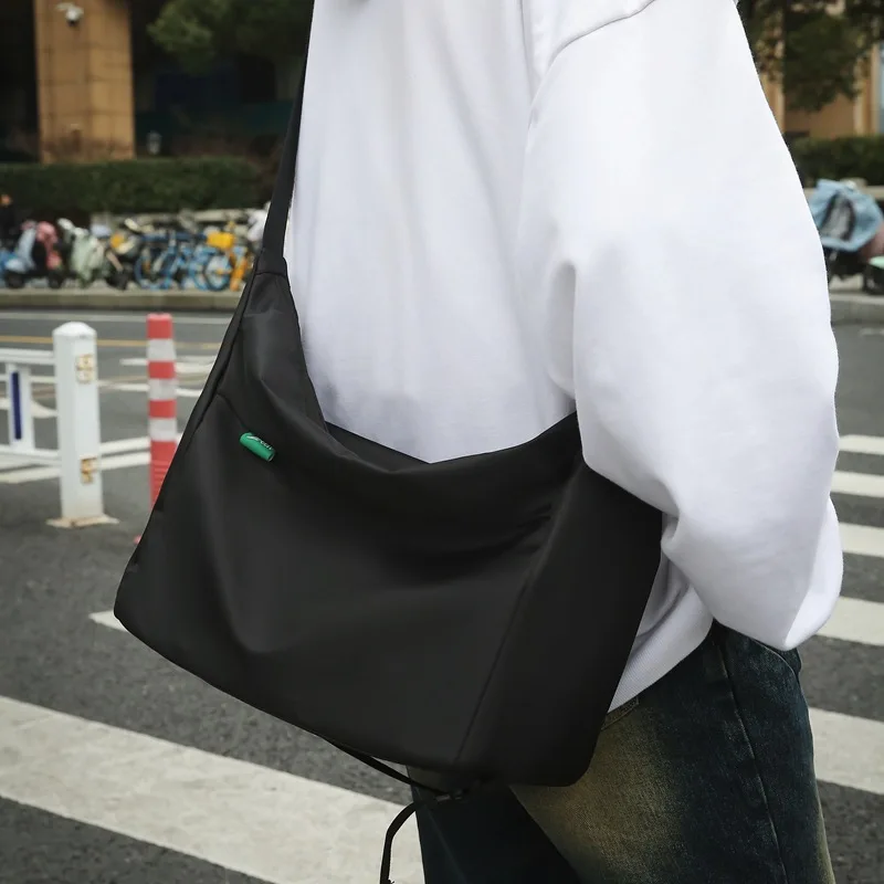 Handbag Solid Color Outdoor Sports Men Crossbody Bags Single Shoulder Bag Waterproof Portable Leisure Travel Message Bag
