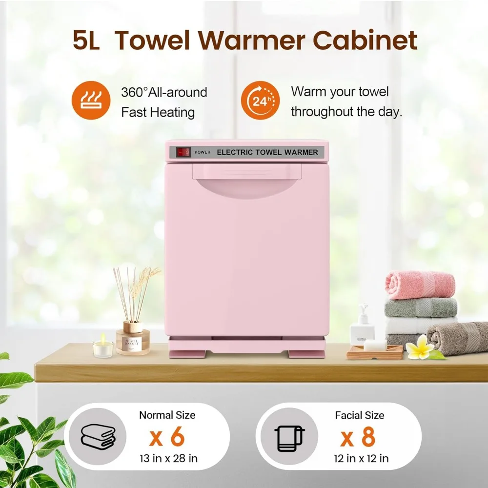 Towel Warmer, 5L Professional Hot Towel Warmer, High-Performance Compact Towel Warmer Cabinet Ideal for Home, Salon, Barber