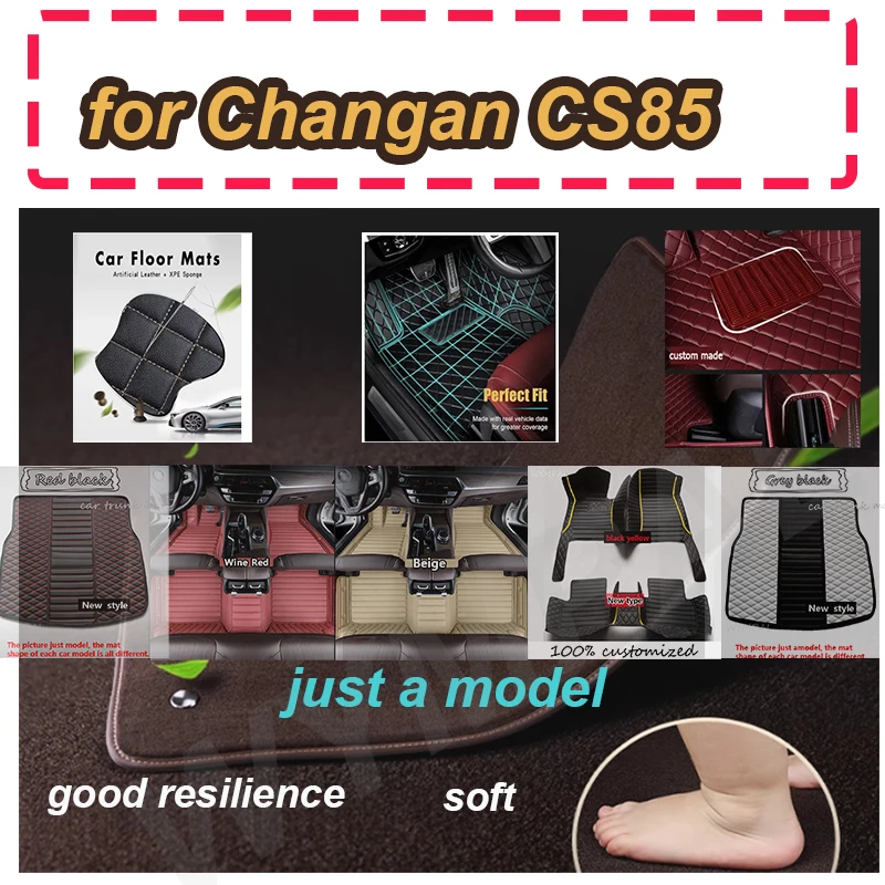 

Роскошные автомобильные коврики для Changan CS85 Coupe 2023 2022 2021 2020 2019, подушечки для ног, ковры