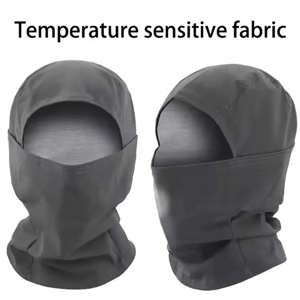 Gorro que cambia de Color sensible a la temperatura, 3 colores, máscara para ciclismo al aire libre, máscara con detección térmica que cambia de Color degradado