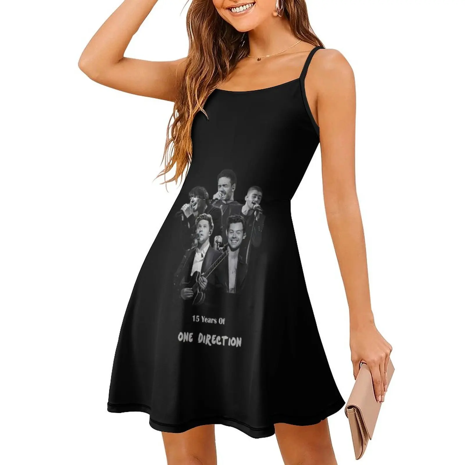 15 عامًا من فستان على الطراز الكوري 1D للنساء فستان كاجوال أنيق للحفلات أو الارتداء اليومي تصاميم اتجاهات Fanart الموسيقى الشعبية