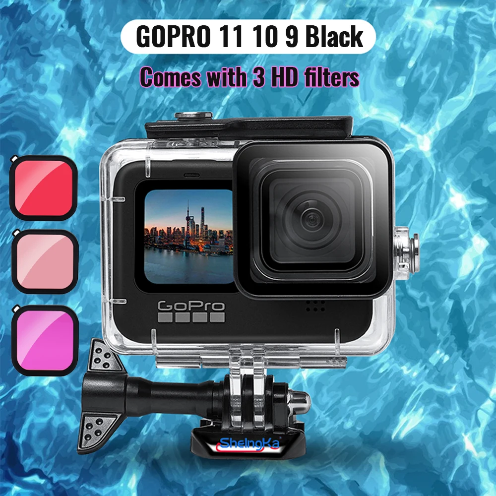 

Diving Waterproof Case Housing For Gopro Hero11 10 9 Black Action Camera Underwater 40M Protection Shell