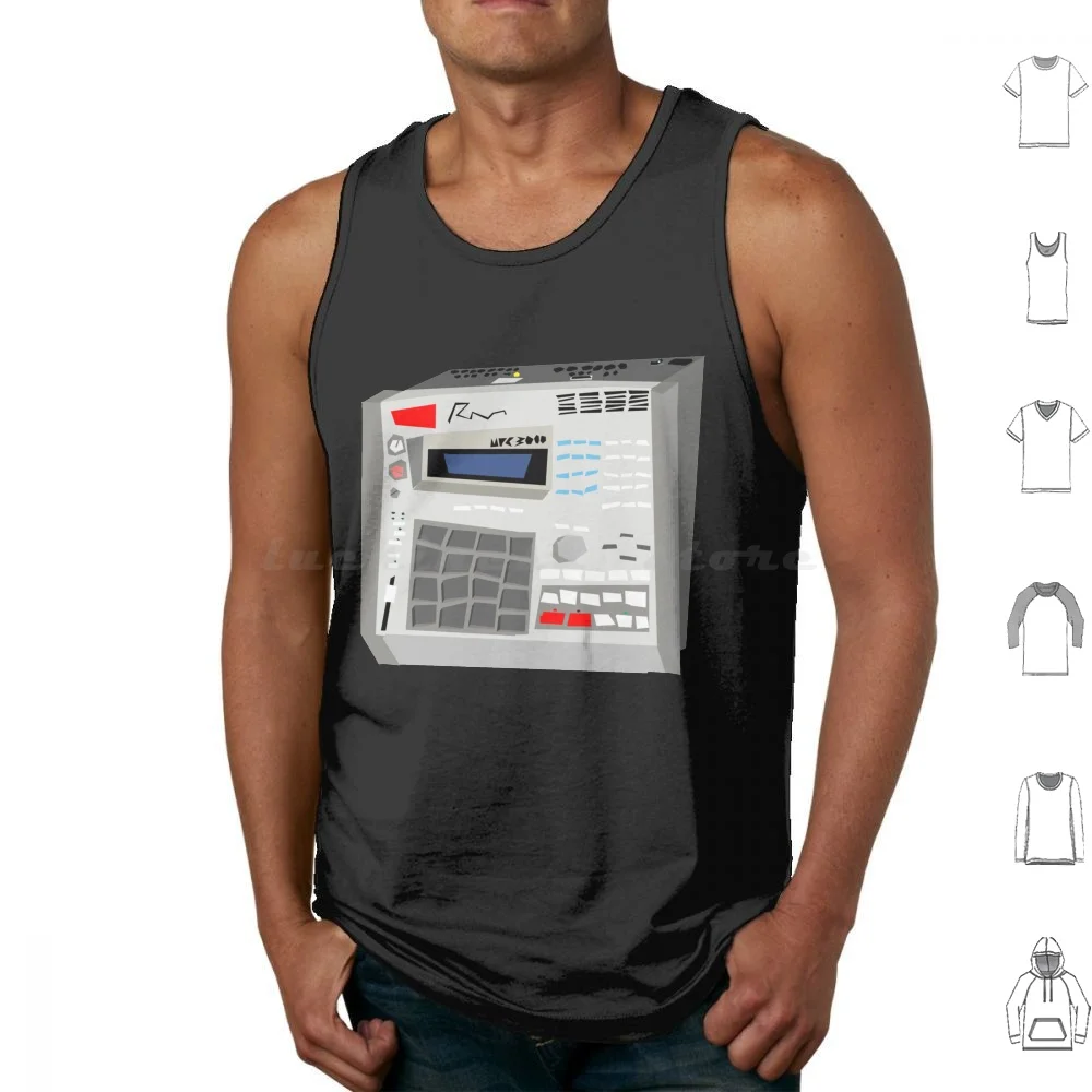 Mpc 3000 Tank Tops Print Cotton Akai Sampler Mpc Sampling Hip Hop Hiphop Techno Music Dance