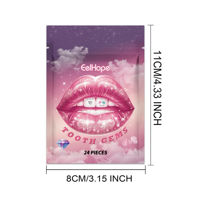 Eelhope Crystal Tooth Gems Teeth Whitening Stickers Enhance Smile Brightness Long  Lasting Easy To Use For All Tooth Types
