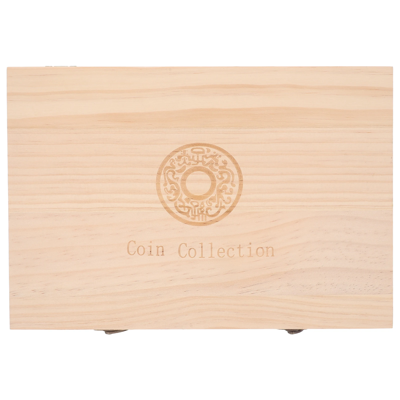 Holz Display Box Münze Sammlung Container Einstellbare Eva Ringe Secure Lock Bronze Hardware Münze Lagerung Organizer Für