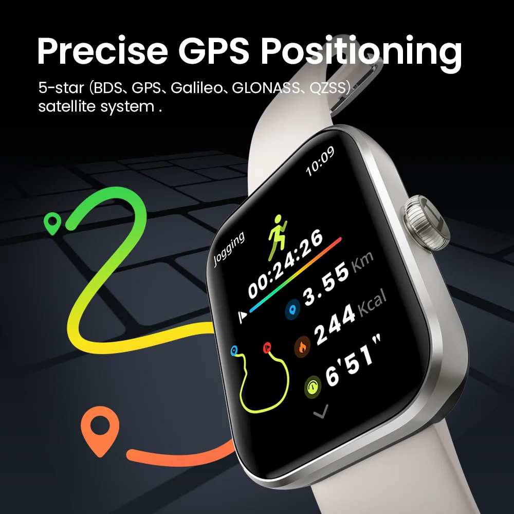 Часы HAYLOU 4, умные часы с GPS, 1,93 дюйма, HD-дисплей, Bluetooth, телефонный звонок, мониторинг здоровья, IP68, водонепроницаемые умные спортивные часы