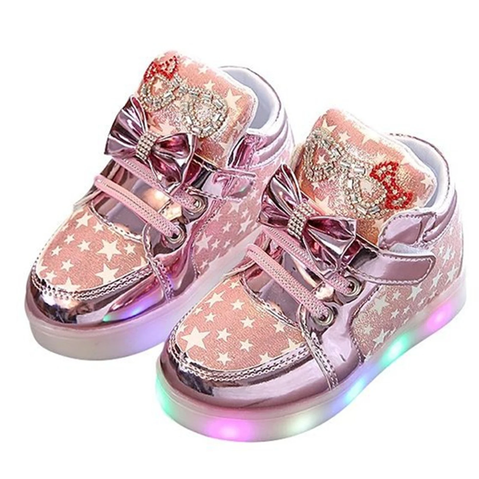 Nuove Sneakers luminose First Walker Boys Hook antiscivolo incandescente Sneakers incandescente Led scarpe per bambini per ragazze ragazzi primavera