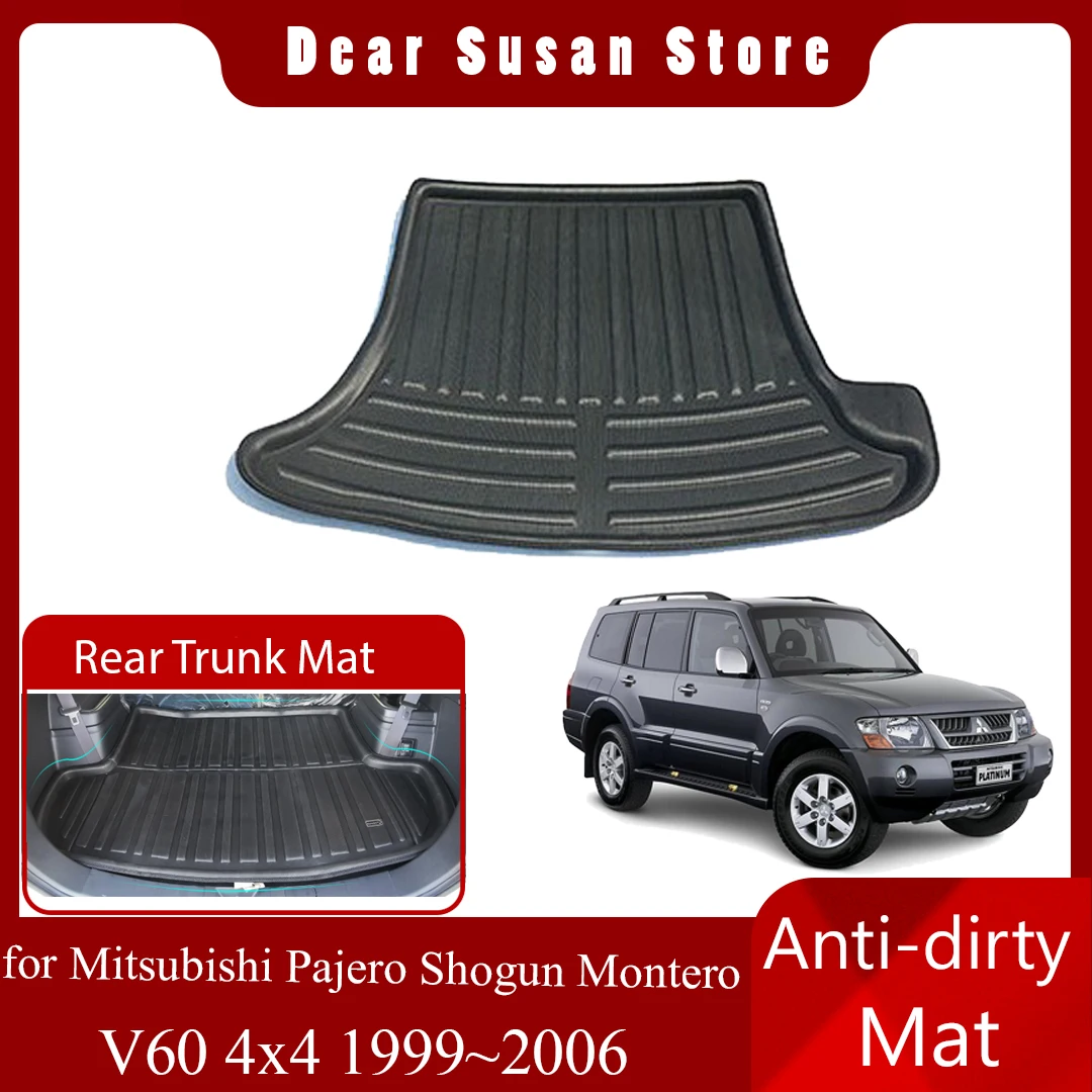 Car Special Rear Trunk Mat for Mitsubishi Pajero Shogun Montero V60 4x4 1999~2006 Luggage Rug Pad Space Liner Cover Accessories