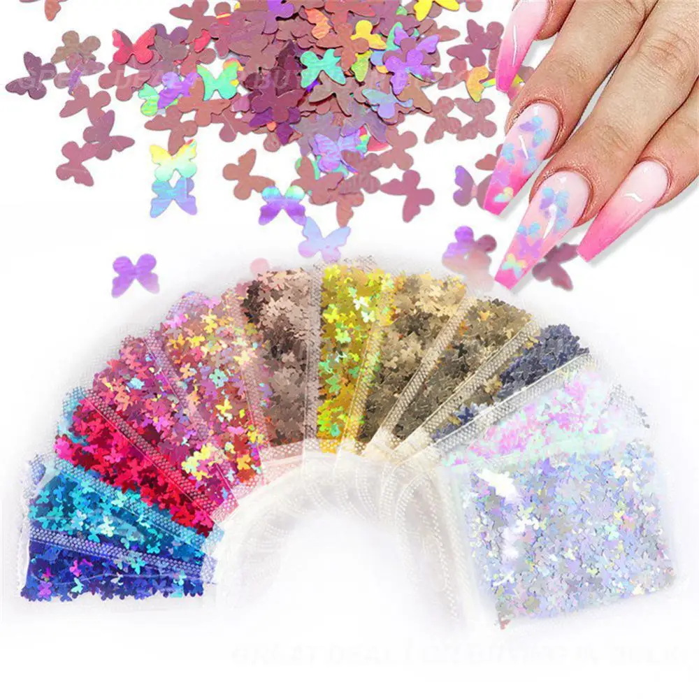 Nageldecoratie Star Manicure Pailletten Nail Art Pocket Laser Pailletten Decoraties Plakjes Accessoires Huisdier Dunne Pailletten