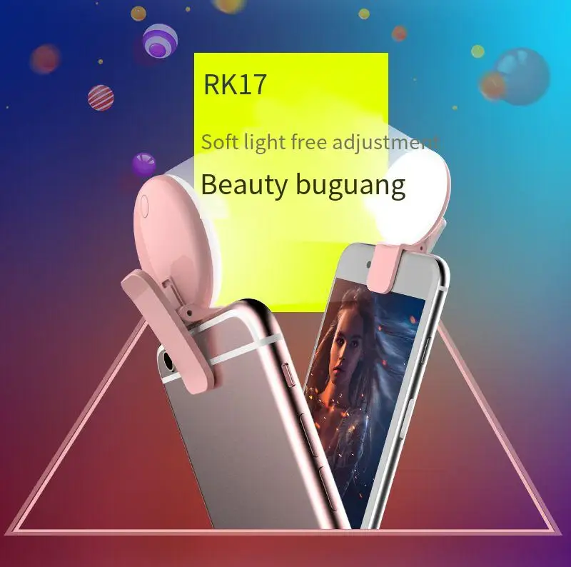 Mini Q cellulare luce di riempimento Led Anchor Photo Beauty Lamp Tik Tok Live Stream Selfie Stick