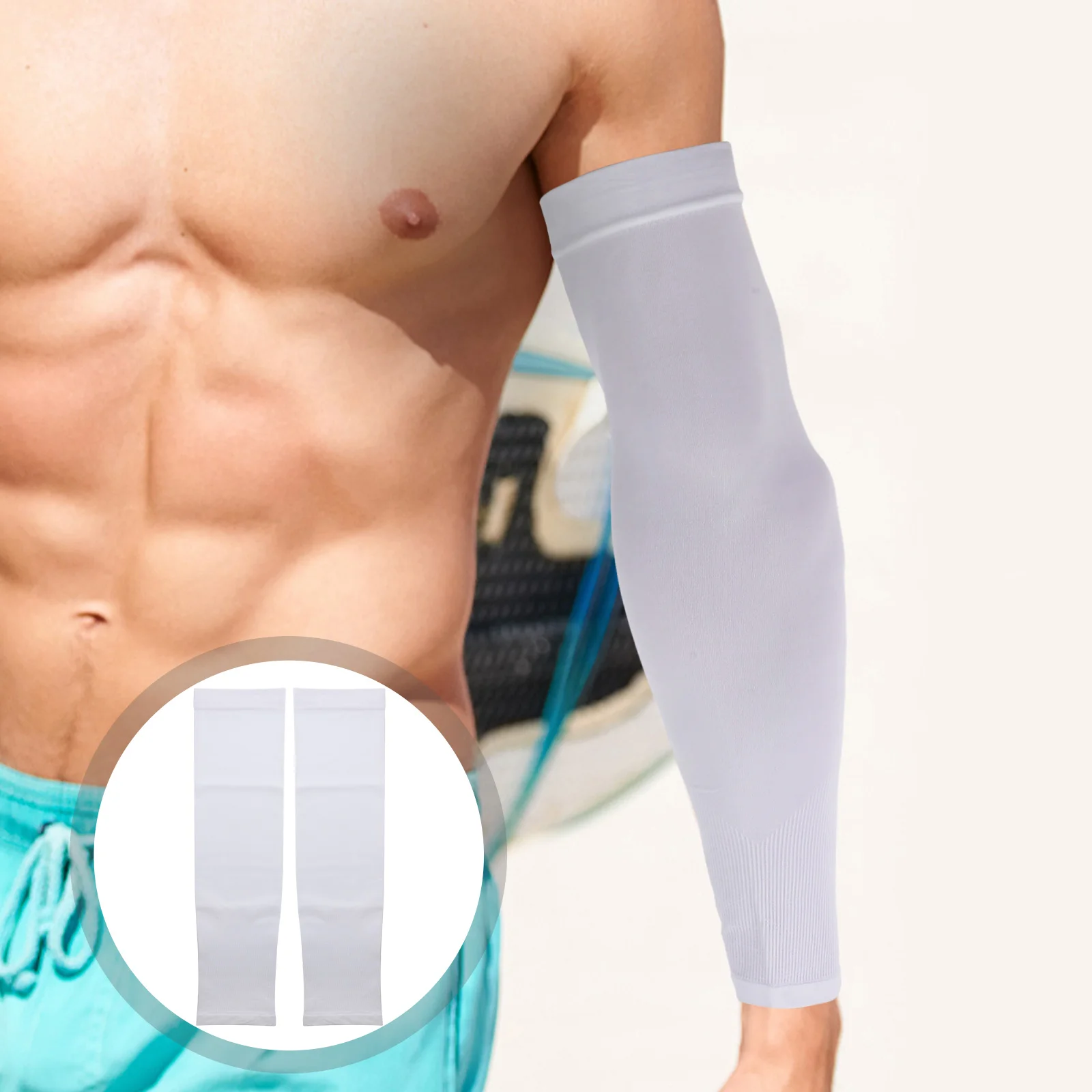 

1 Pair Breathable Arm Sleeves Uv Protection Cooling Sleeves For Women Men Outdoor Cycling Running Gardening Baseball