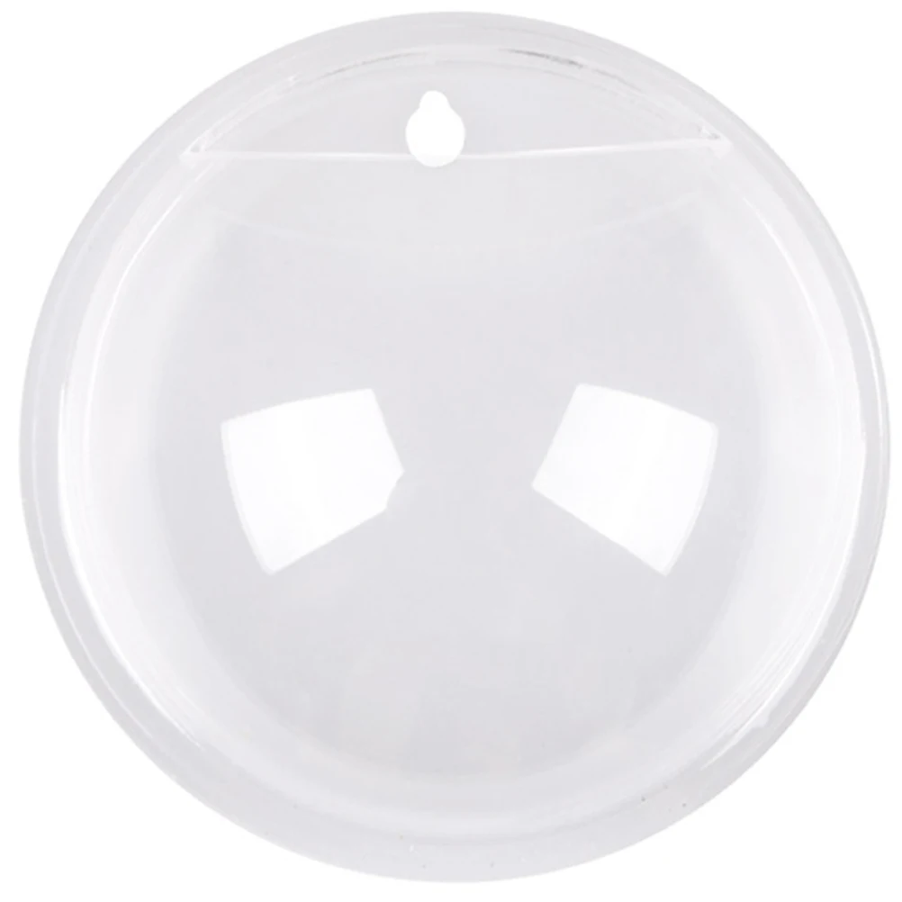 

Clear Wall Tank Bowl Decor Bowl Acrylic Round Fish Tank Decor Home Office Wall Hanging Planter Vase Fish Bowls