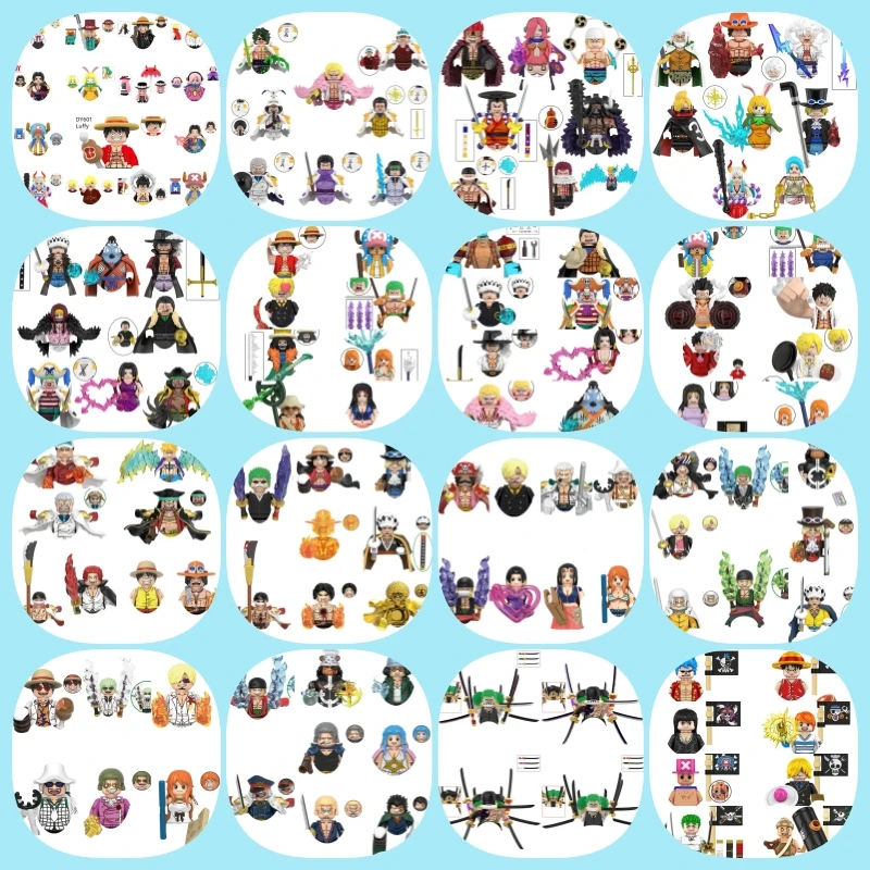 

Hot Sale Japan Anime Bricks Compatible Puzzle Assemble Model Toys Children Gifts Building Blocks Luffy Zorro Sanji Ace Marco