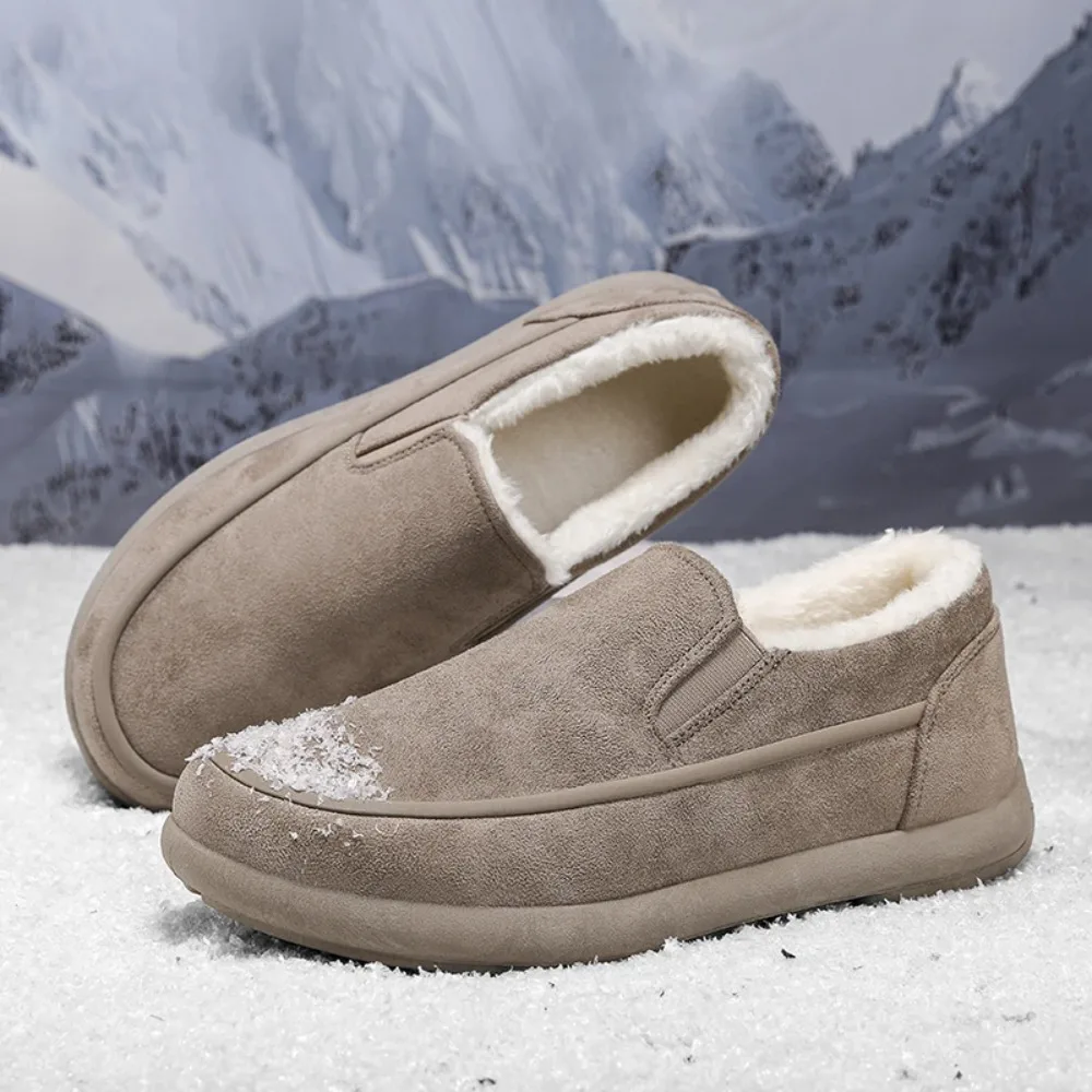 

2026 Winter Loafers Men Comfortable Plush Warm Men's Cotton Shoes Light Slip on Snow Shoes for Men Casual Shoes chaussure hommes