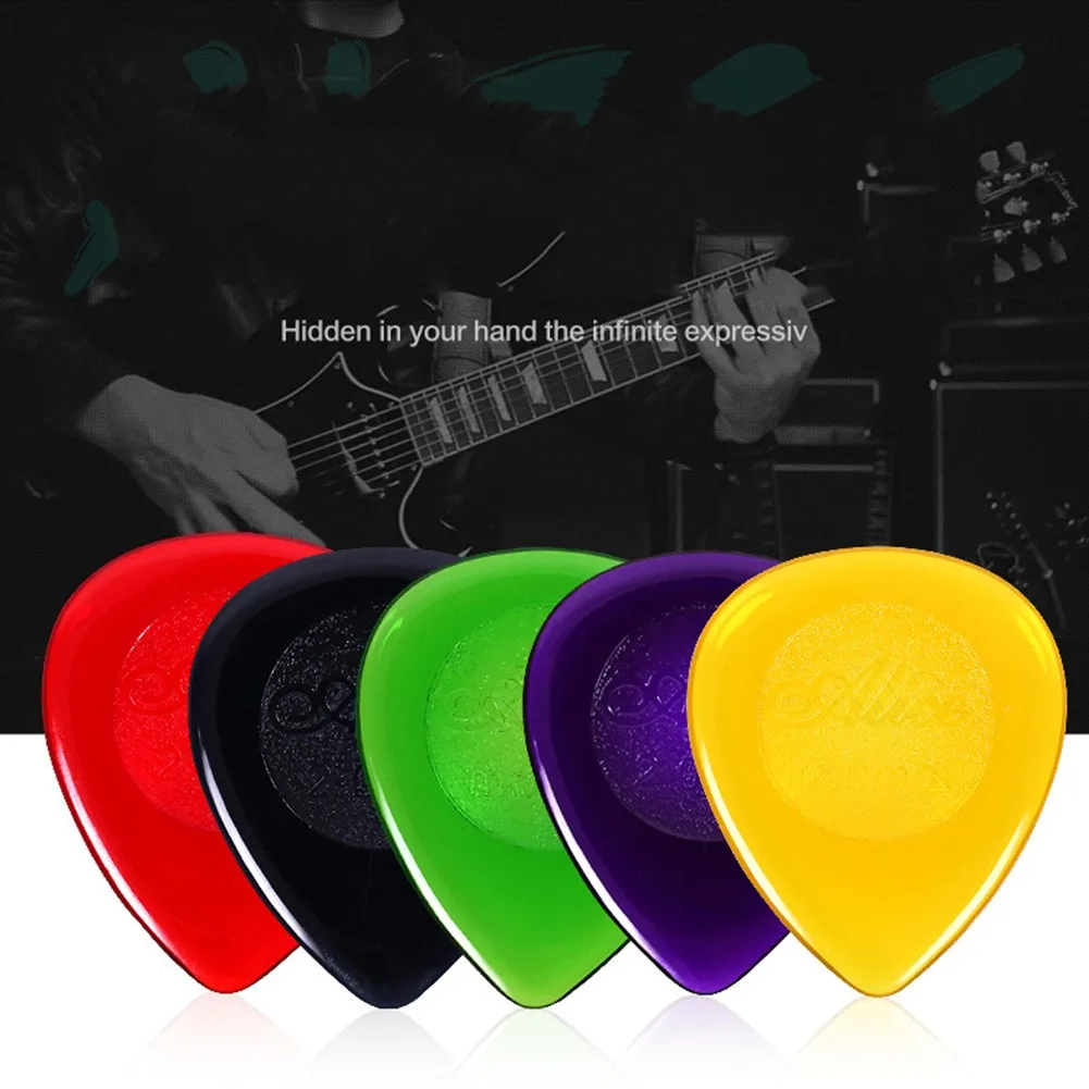 6pcs Alice Electric Guitar Picks Plectrums Small Stubbies 1mm 2mm 3mm Small Water Drops Acrylic Picks Random