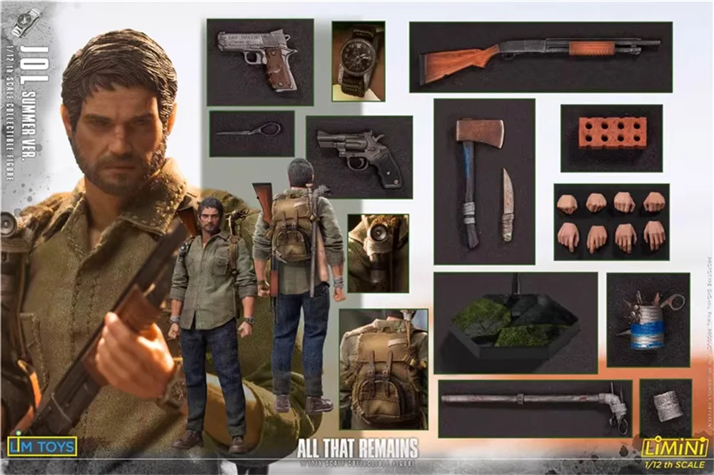 For Sale 1/12th LIMTOYS LMN004 The Lase of US. Male Soldier Action Figure Joel Full Set Moveable Action Figure About 6" Gift