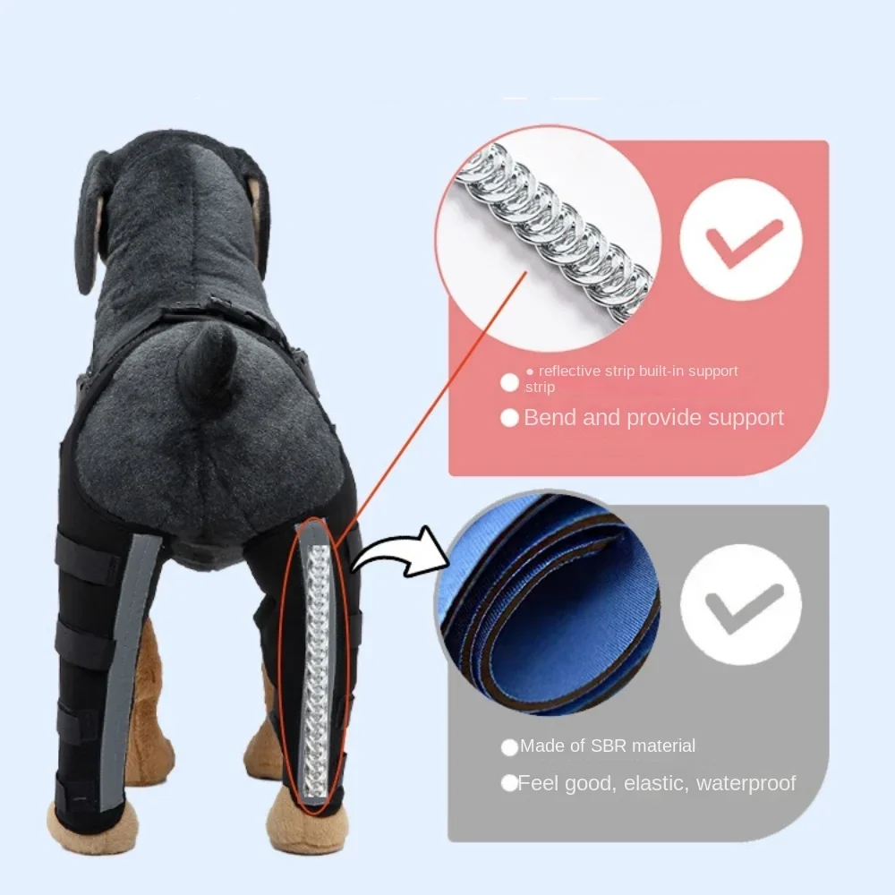 Rodilleras para cachorro de Mascota, rodilleras para pierna trasera de perro, soporte para perros lesionados, envoltura para articulaciones,