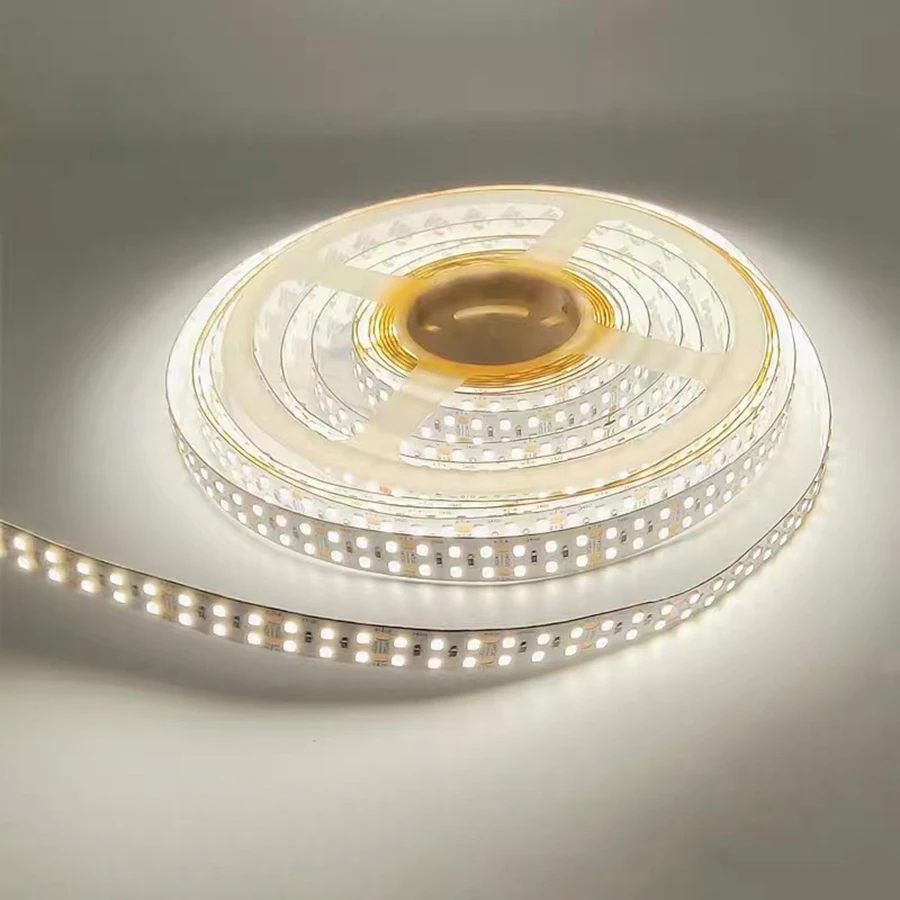 Double Row CCT 2835 SMD 1200 LED Strip Tape DC12V 24V IP20 IP67 Waterproof Flexible Light 240 Leds/M Warm White 5M/Roll