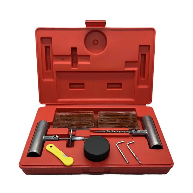 

Car Tire Repair Kit Flat Tire Kit 37Piece Portable Gear Puller Removal Accessories For Auto Truck Bike Mower Lawn Bicycles