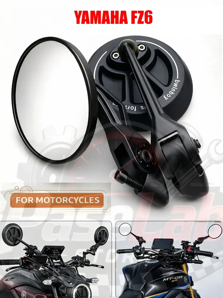 

For YAMAHA FZ6 FAZER FZ6R FZ 6 Motorcycle Accessories Rotatable CNC Aluminum Rearview Mirrors fixed Wing