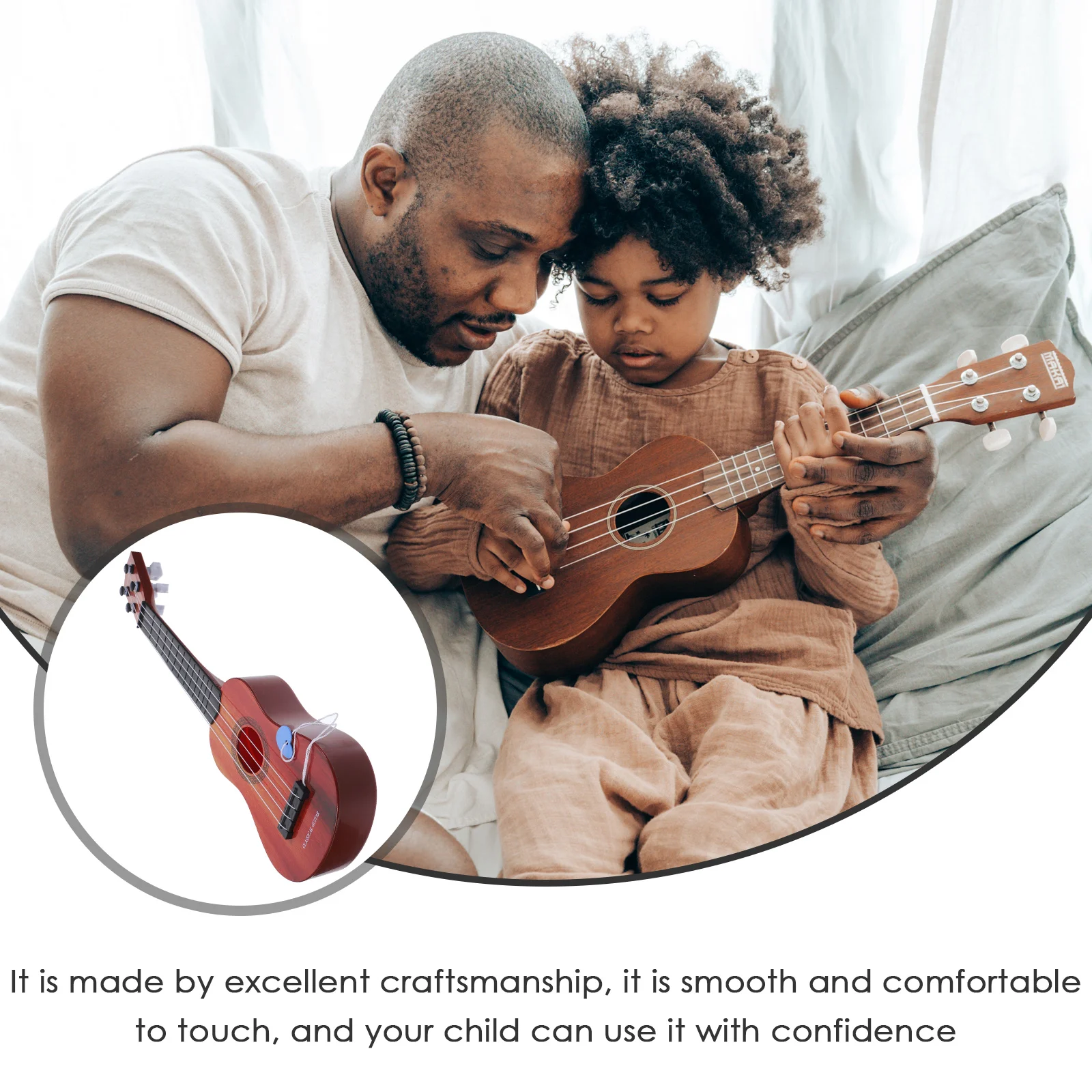 Children's Guitar Toy Toys Childrens Ukulele for Beginner Mini Instruments Kids Musical Girl