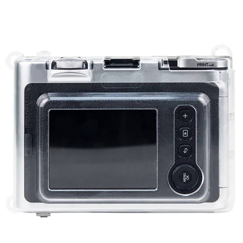 【GLAD】로프 PC 크리스탈 보관 커버가 있는 폴라로이드 Instax Minievo용 투명 보호 케이스 긁힘 방지 케이스