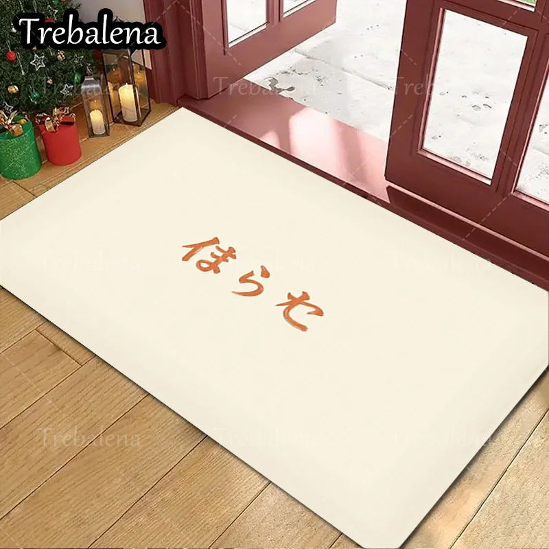

1pc Welcome Door Mat Japanese Calligraphy Welcome Mat Soft Indoor Outdoor Rug