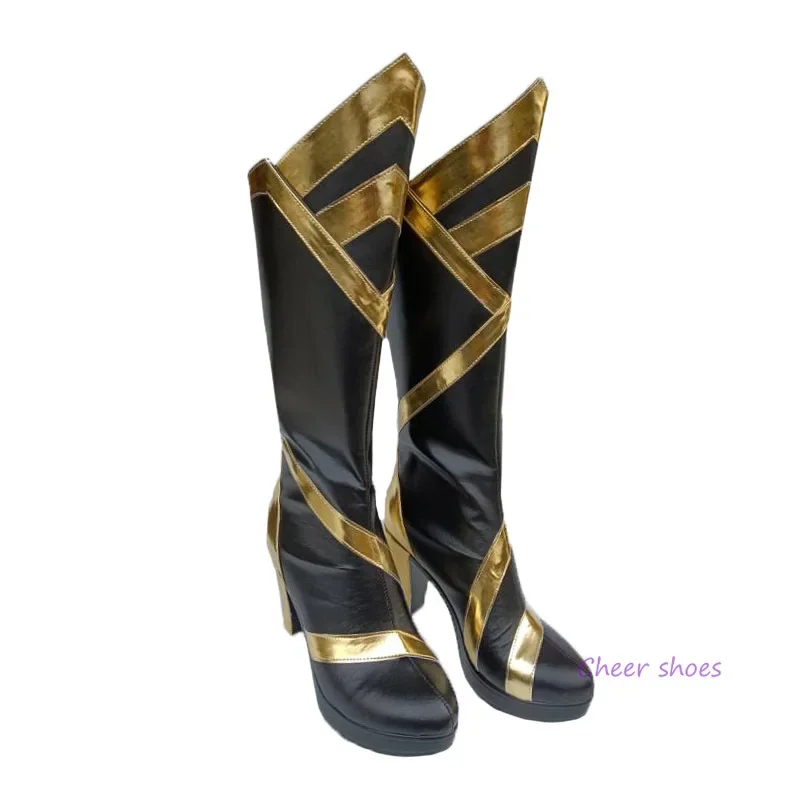 Game League of Legends Ahri Cosplay Shoes Comic Halloween Anime Cosplay Boots for Women Shoes Carnival Shoes Anime