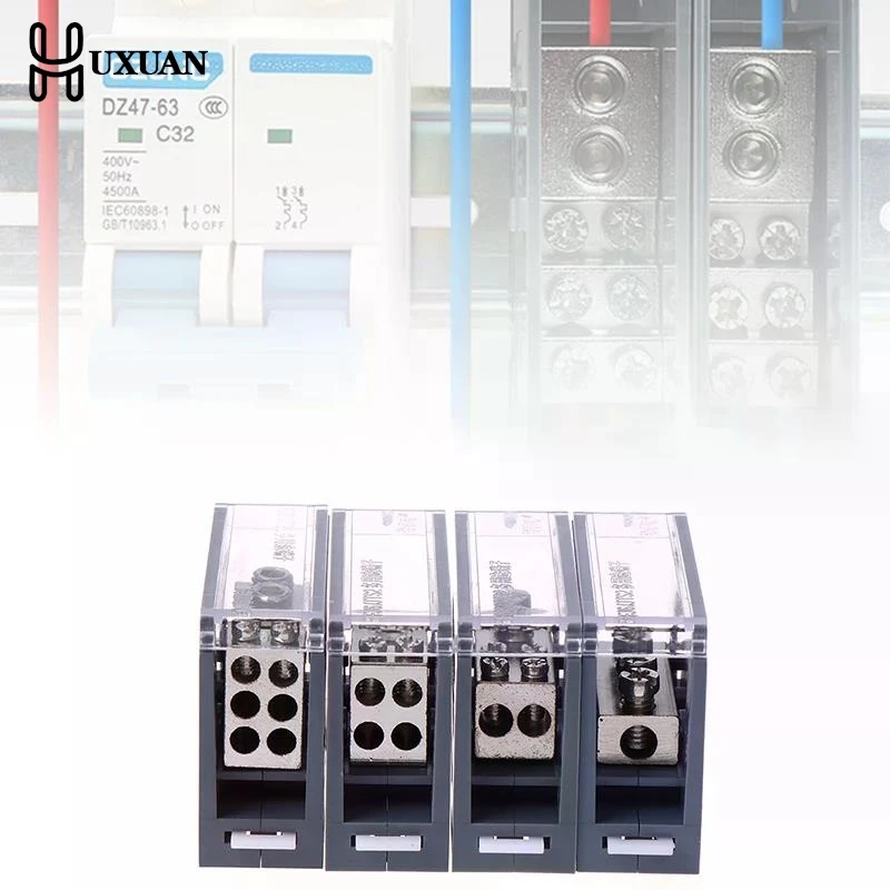 

Распределительная коробка клеммной колодки на DIN-рейку, 150 А, универсальная распределительная коробка с несколькими выходами для автоматического выключателя