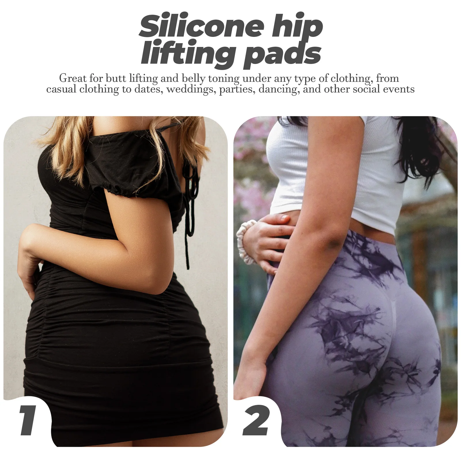 

2pcs Silicone Pads Adhesive Butt Lifting Pads For Women Sexy Butt Enhancer Comfortable Butt-Lift Underwear Inserts Elastic Hip