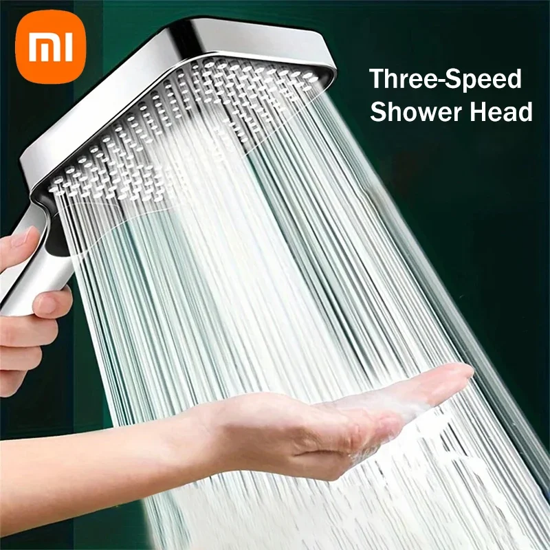 Xiaomi 13Cm Groot Paneel Douchekop 3 Modi Instelbare Hoge Druk Massage Douchekop Filterelement Badkamer Accessoires