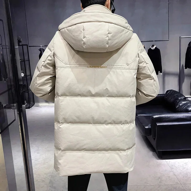 COZOK Hooded Padded Long Down Jacket Man Designer Male Winter Brand Duck Padding Men's Casual Sack Coat