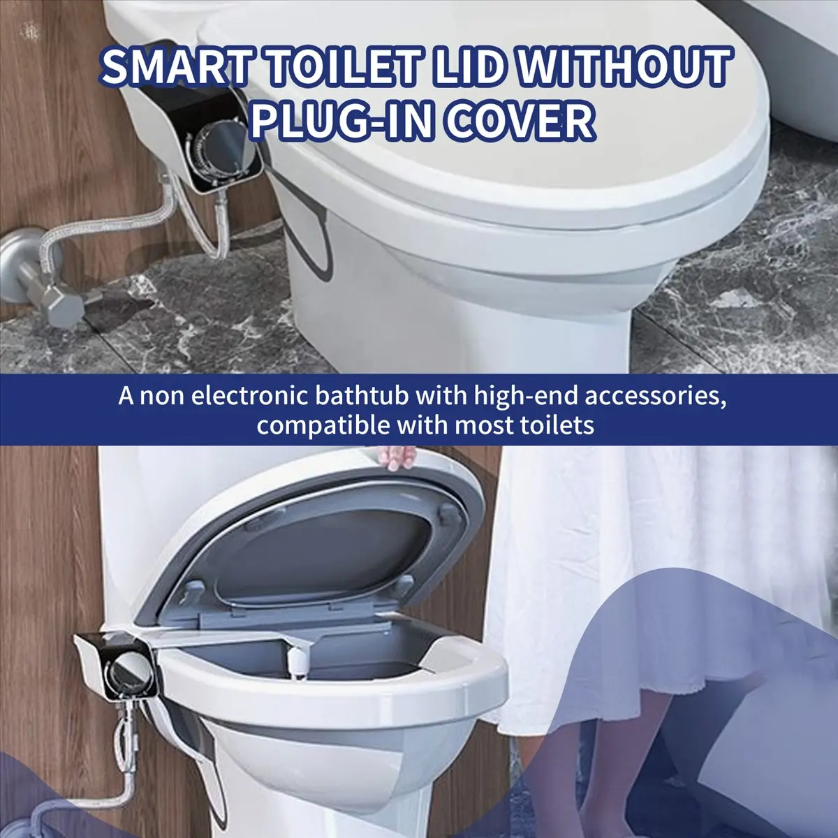 Need Bidet Toilet Seat Attachment Ultra-Thin Non-Electric Self-Cleaning Dual Nozzles Wash Cold Water Europe