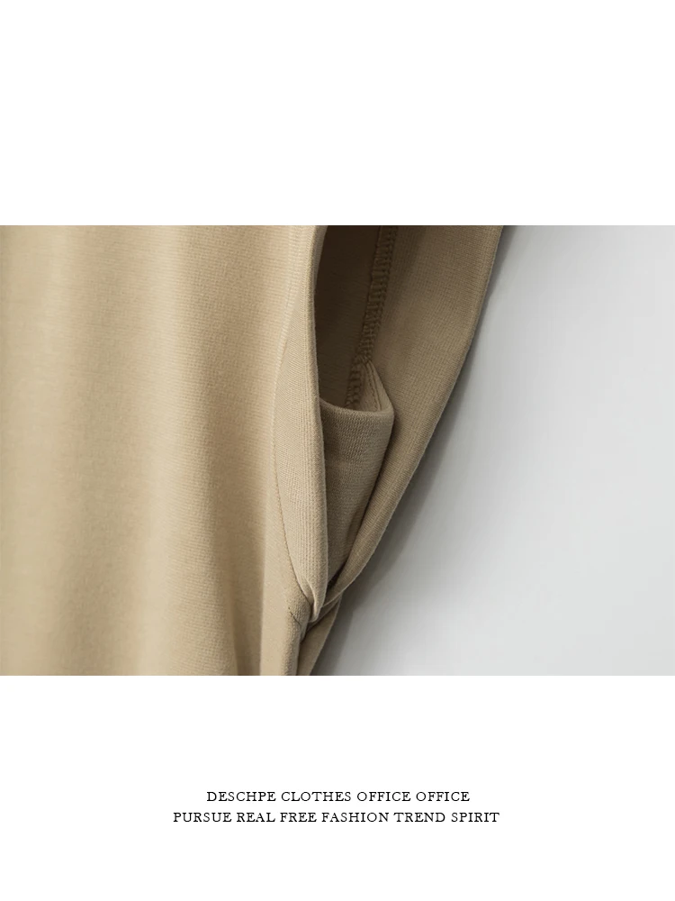 Корейская женская футболка Desce Sle Svel Slim Fit с асимметричным подолом, повседневный топ, модный дизайн, летняя одежда