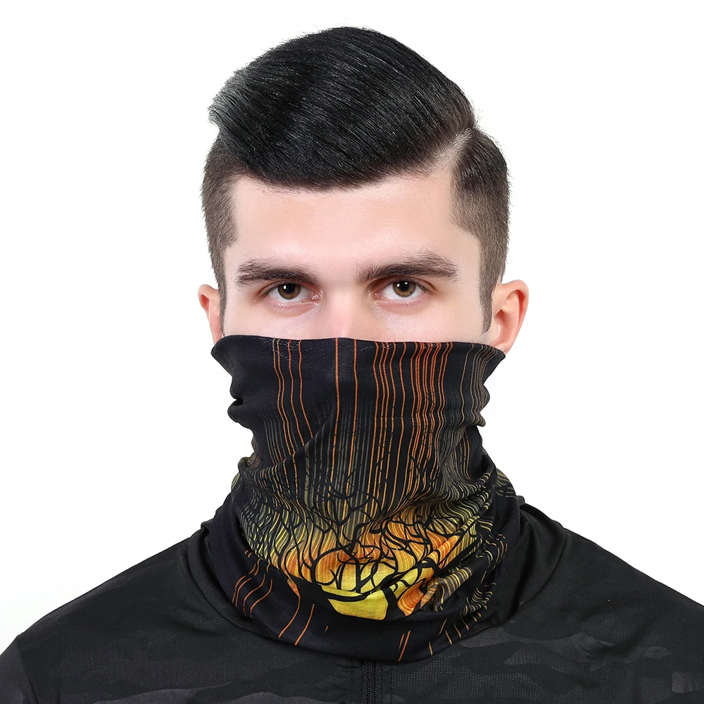 2024 Scary Skull Sport Bandana For Women Men Cycling Headband Face Mask Men\'s Balaclava Bicycle Neck Scarf Halloween Kerchief