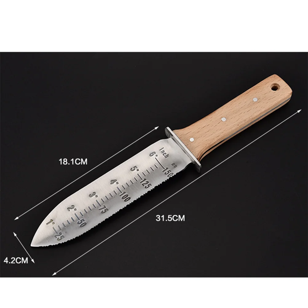 

Garden Tool Shovel Iron Wood Handle Rustproof Dustproof For Bonsai Planting Small Hand Shovel Portable Garden Digger