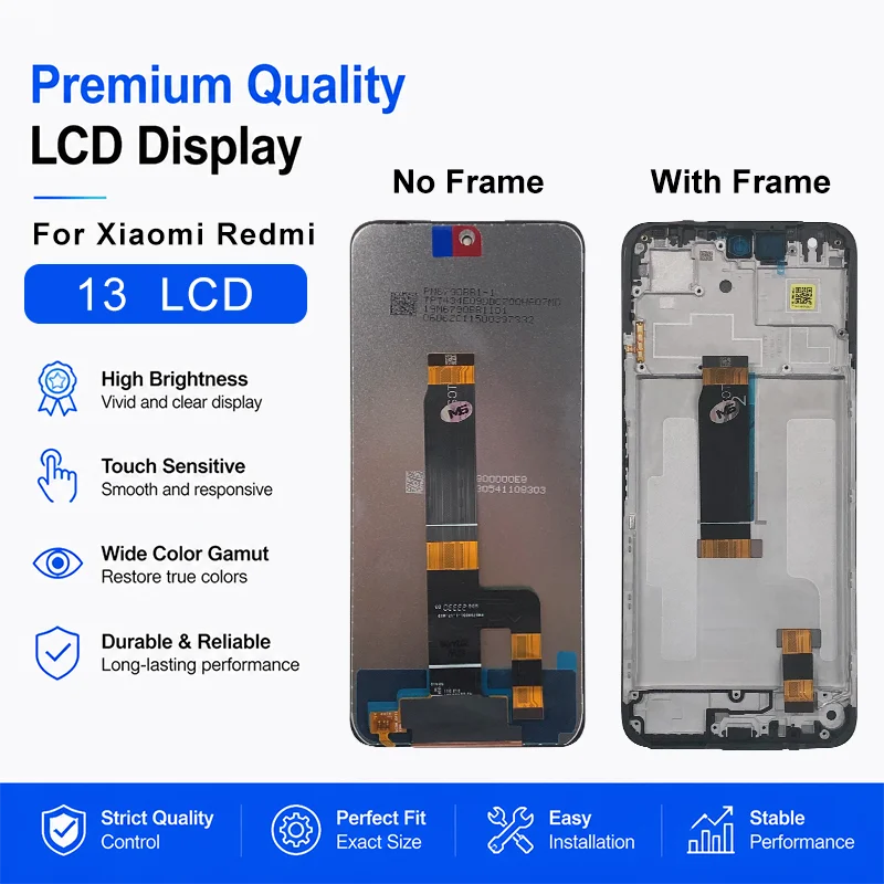 IPS Display For Xiaomi Redmi 13 Display 2404ARN45A Touch Screen Digitizer Assembly For Redmi 13C LCD 23100RN82L Replacement Part