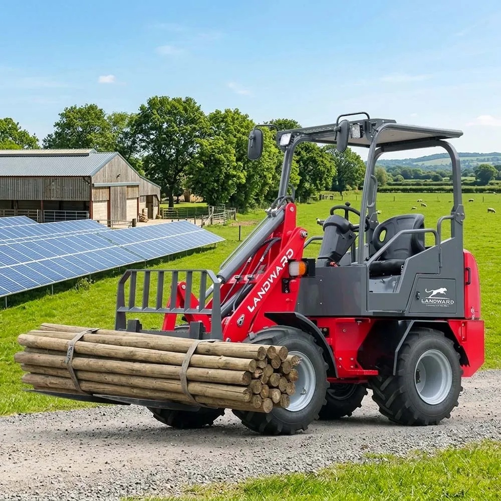 Mini Cargadora de Ruedas 4WD, Capacidad de Carga de 800 kg, Cargadora Frontal Compacta y Portátil, Frenos de Tambor Dobles, Cargadora Agrícola Personalizable, Envío Rápido