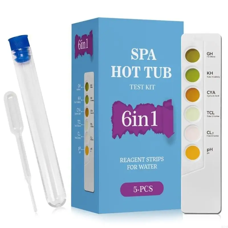 User Friendly Water Test Strips for Fast Cyanuric Acid, and Chlorine Level Check M4YD