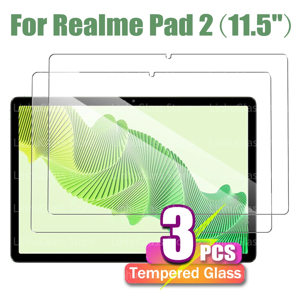 

Tempered Glass For Realme Pad 2 (11.5") 2023 Screen Protector HD 9H Hardness Anti-Fingerprints No Bubbles Protective Film