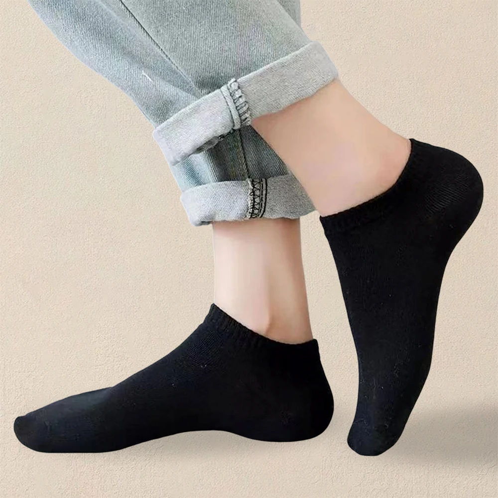 30 Pairs Women Solid Color Ankle Socks Lightweight Breathable Comfortable Deodoriz Sweat Absorbing Low Chest Ankle Socks Socks